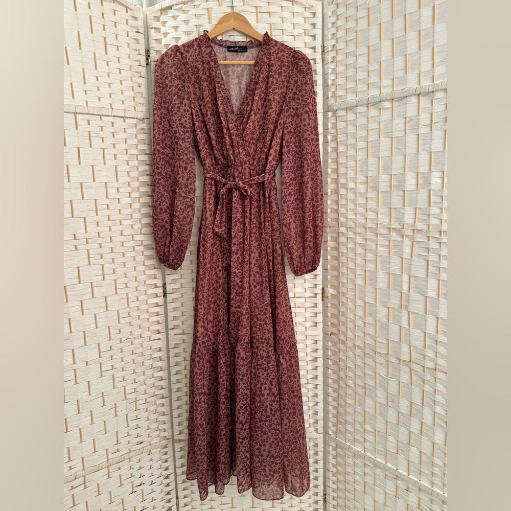 Floral Maxi Dress - Mauve Tones